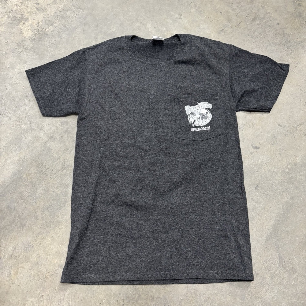 Brew Thru Outer Bank Dark Gray Tshirt Men's Size Small